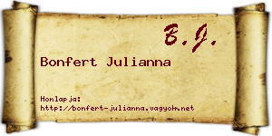 Bonfert Julianna névjegykártya